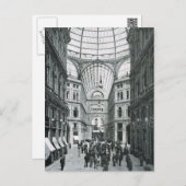 Carte Postale Naples, 1908, Galleria Umberto I (Devant / Derrière)