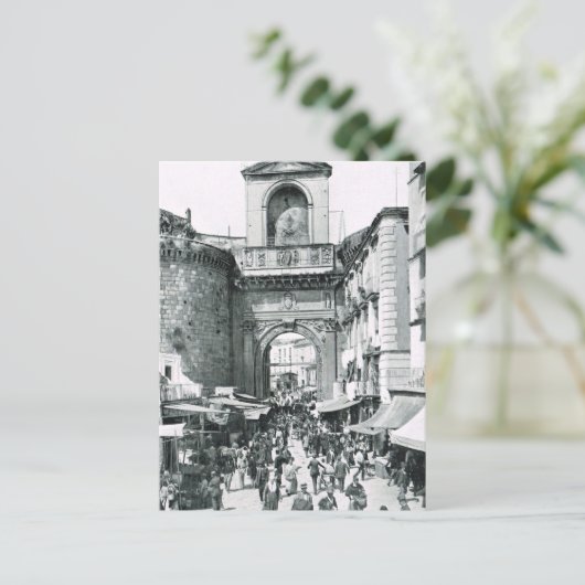 Carte Postale Naples, 1908, Porta Capuano (Debout devant)