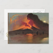 Carte Postale Naples, 1908, Vésuve et la baie de Naples (Devant / Derrière)