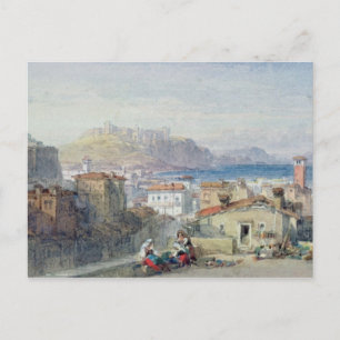 Carte Postale Naples, 19e siècle; aquarelle;