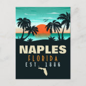 Carte Postale Naples Florida Beach Retro Sunset Souvenirs 60s (Devant)