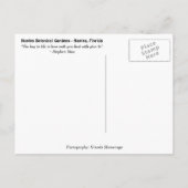 Carte Postale Naples Florida Botanical Garden Stephen Dias Citat (Dos)