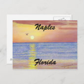 CARTE POSTALE "NAPLES, FLORIDA SUNSET POSTCARD" (Devant / Derrière)