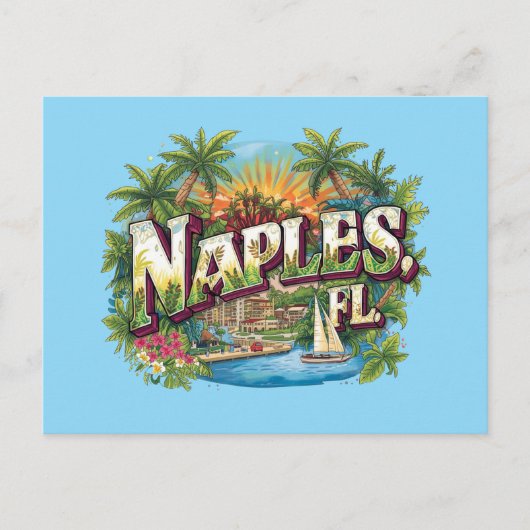 Carte Postale Naples floride rêvant (Devant)
