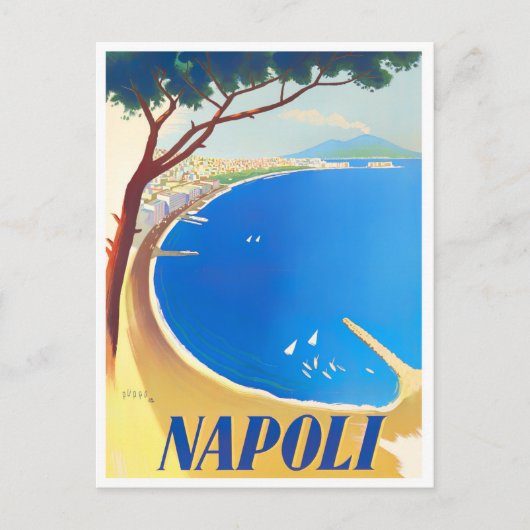 Carte Postale Naples Italie voyage vintage (Devant)