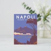 Carte Postale Naples Mont Vesuvius Travel Art Vintage (Debout devant)