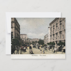 Carte Postale Naples Napoli Italie Via Foria Style Vintage année
