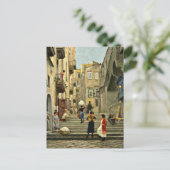 Carte Postale Naples Street Scene - Paul G. Fischer peinture, (Debout devant)