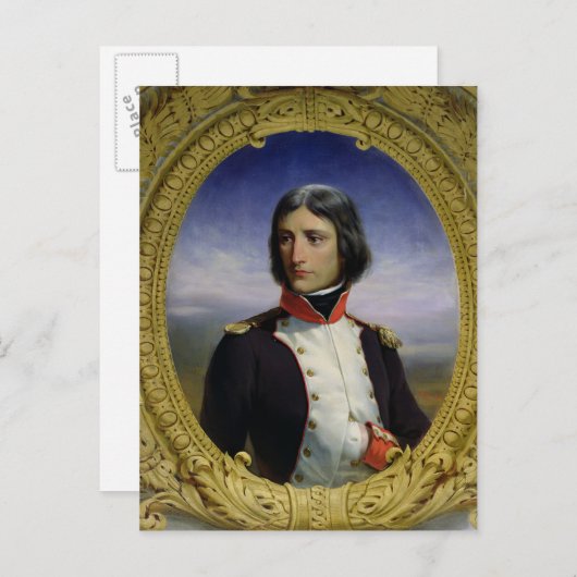 Carte Postale Napoléon Bonaparte en tant que lieutenant-colonel (Devant / Derrière)