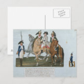 Carte Postale Napoléon Bonaparte et la sentinelle Varsoviétique (Devant / Derrière)