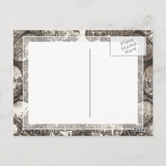 Carte Postale Napoléon Bonaparte et Tsar Alexander I à Tilsit (Dos)