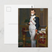 Carte Postale Napoléon Bonaparte soufflant une gomme à bulle bla (Devant / Derrière)