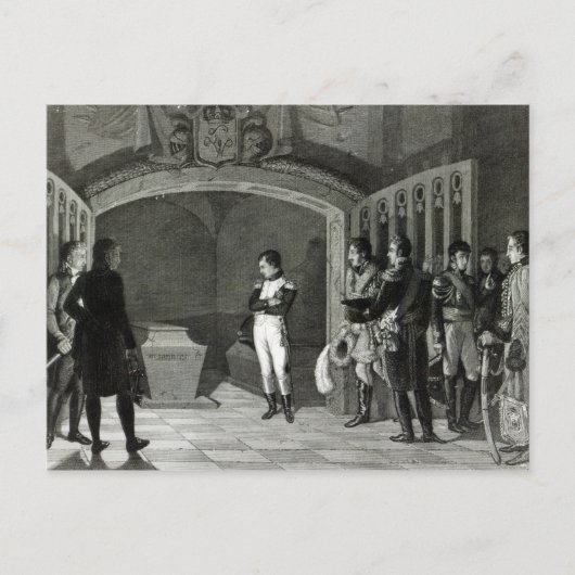 Carte Postale Napoléon Méditer avant la tombe (Devant)