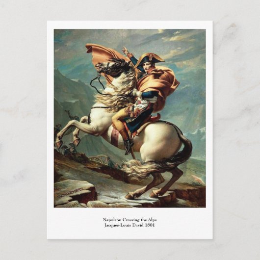 Carte Postale Napoléon Traversant les Alpes (Devant)