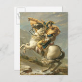 Carte Postale Napoléon Traversant les Alpes au St Bernard (Devant / Derrière)