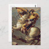 Carte Postale Napoléon vintage Traversant les Alpes (Devant / Derrière)