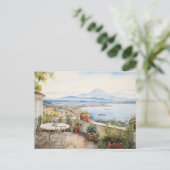 Carte Postale Napoli Serenity : Imprimantes d'aquarelle numériqu (Debout devant)