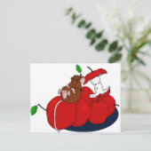 Carte Postale Nappage sur les pommes (Debout devant)