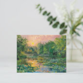 Carte Postale Nappes d'eau par Claude Monet, coucher du soleil, (Debout devant)