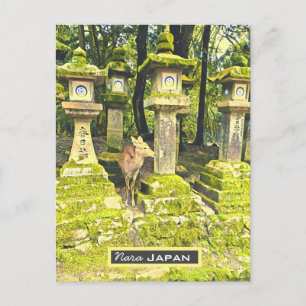 Carte Postale Nara Japan Deer park imprimé