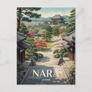 Carte Postale Nara Japon Vermillon Voyage