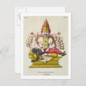 Carte Postale Narasimha, gravée par Marlet (Devant / Derrière)