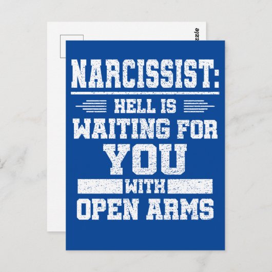 Carte Postale Narcissique (Devant / Derrière)