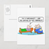 Carte Postale narcissiste psychiatre pas parfait (Devant / Derrière)