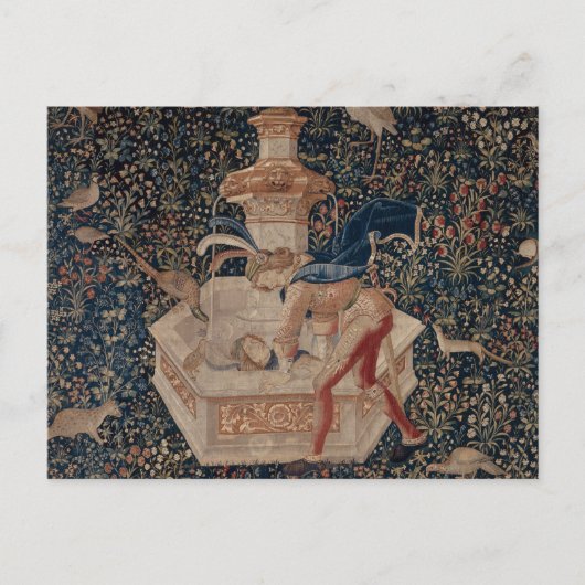 Carte Postale Narcissus at the Well, Medieval Tapestry (Devant)