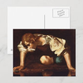 Carte Postale Narcissus de Michelangelo Merisi da Caravaggio (Devant / Derrière)