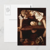 Carte Postale Narcissus par Caravaggio (Devant / Derrière)