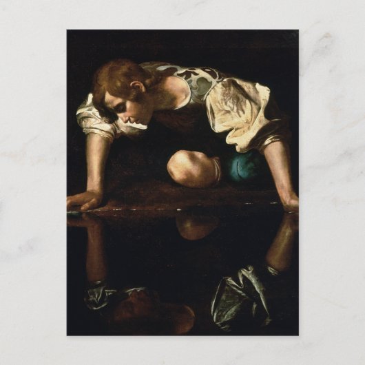 Carte Postale Narcissus par Caravaggio Postcard (Devant)
