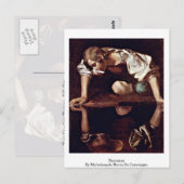 Carte Postale Narcissus Par Michelangelo Merisi Da Caravaggio (Devant / Derrière)