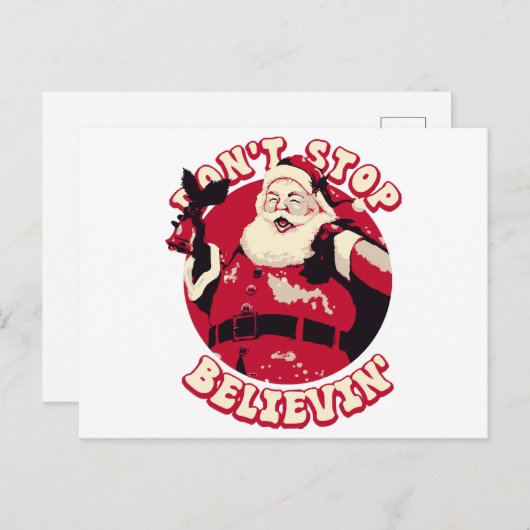 Carte Postale N'arrêtez pas de croire Noël (Devant / Derrière)