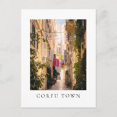 Carte Postale Narrow streets of old Corfu Town (Devant)
