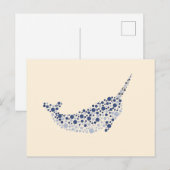 Carte Postale Narval En Points (Devant / Derrière)