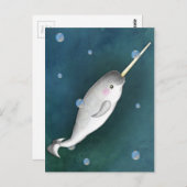 Carte Postale Narwhal (Devant / Derrière)