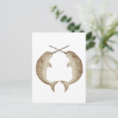 Carte Postale Narwhal (Debout devant)
