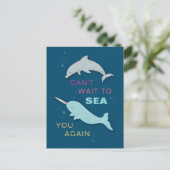 Carte Postale Narwhal Dolphin Friends (Debout devant)