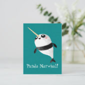 Carte Postale Narwhal et Panda en un (Debout devant)