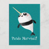 Carte Postale Narwhal et Panda en un (Devant)