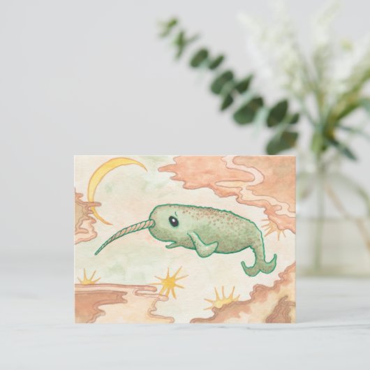 Carte Postale Narwhal & Moon (Debout devant)