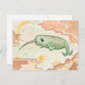 Carte Postale Narwhal & Moon (Devant / Derrière)
