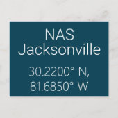Carte postale NAS Jacksonville Latitude Longitude (Devant)