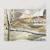 Carte Postale Nash - Lever de lune sur Cleeve Hill (Dos)