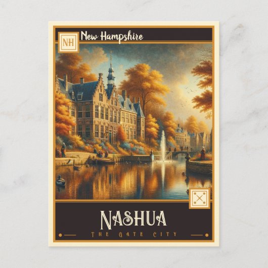 Carte Postale Nashua, New Hampshire | VINTAGE (Devant)