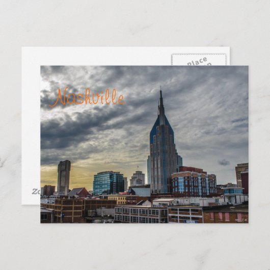 Carte postale Nashville avec texte (Devant / Derrière)