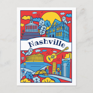 Carte postale Nashville Landmarks