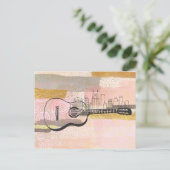 Carte Postale Nashville Skyline Guitare Aquarelle Design (Debout devant)