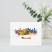 Carte Postale Nashville skyline in watercolor (Debout devant)
